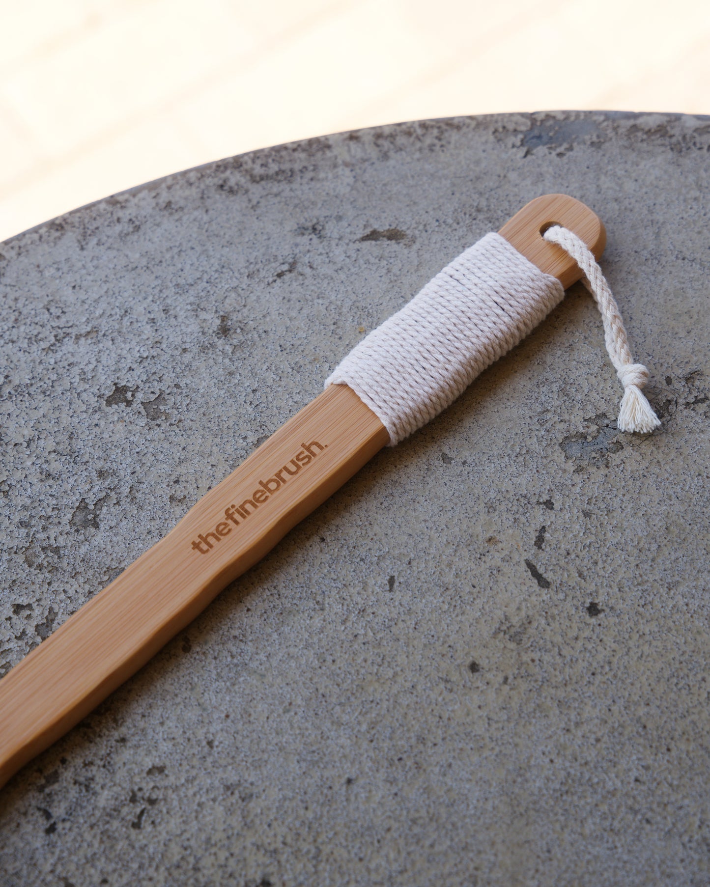 Ultra-soft fine bristle head close-up — gentle enough for eczema and KP-prone skin, no micro-tears, no irritation