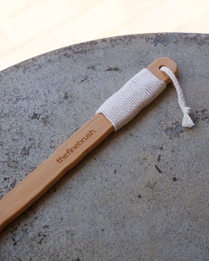 Ultra-soft fine bristle head close-up — gentle enough for eczema and KP-prone skin, no micro-tears, no irritation