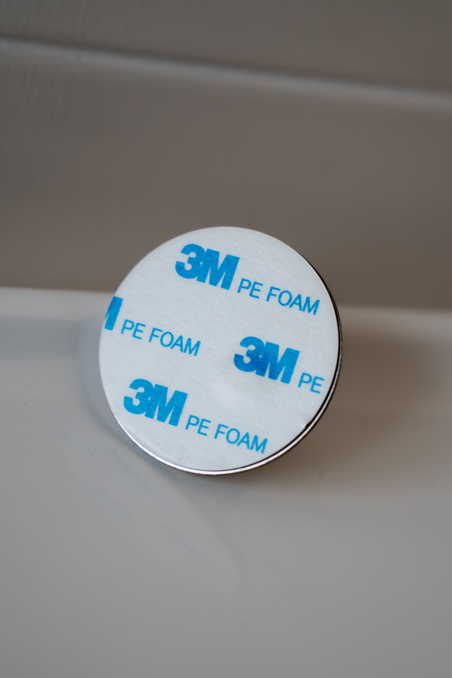 Industrial 3M foam adhesive backing — waterproof, damage-free, bonds to tile glass and smooth bathroom surfaces